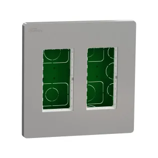 Schneider Electric NU172430, Unica System Plus, Alüminyum, 2x4 Modül Sıva Altı Dikey Çalışma İstasyonu