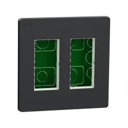 Schneider Electric NU172454, Unica System Plus, Antrasit, 2x4 Modül Sıva Altı Dikey Çalışma İstasyonu