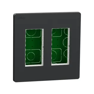 Schneider Electric NU172454, Unica System Plus, Antrasit, 2x4 Modül Sıva Altı Dikey Çalışma İstasyonu