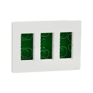 Schneider Electric NU173418, Unica System Plus, Beyaz, 3x4 Modül Sıva Altı Dikey Çalışma İstasyonu