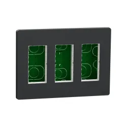 Schneider Electric NU173454, Unica System Plus, Antrasit, 3x4 Modül Sıva Altı Dikey Çalışma İstasyonu