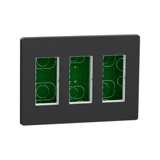 Schneider Electric NU173454, Unica System Plus, Antrasit, 3x4 Modül Sıva Altı Dikey Çalışma İstasyonu