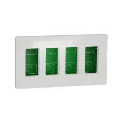 Schneider Electric NU174418, Unica System Plus, Beyaz, 4x4 Modül Sıva Altı Dikey Çalışma İstasyonu