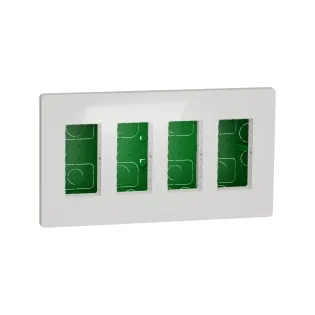 Schneider Electric NU174418, Unica System Plus, Beyaz, 4x4 Modül Sıva Altı Dikey Çalışma İstasyonu
