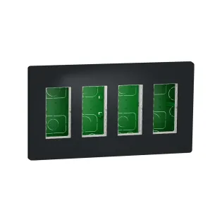 Schneider Electric NU174454, Unica System Plus, Antrasit, 4x4 Modül Sıva Altı Dikey Çalışma İstasyonu
