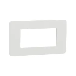 Schneider Electric NU270418, Unica Studio Color, Beyaz Yüzeyli, Beyaz Kenarlıklı, Çerçeve, 4 Modül