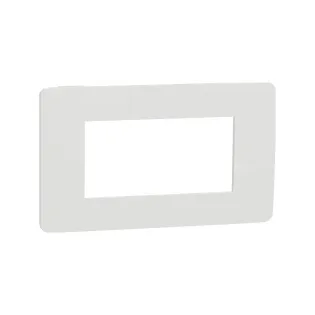 Schneider Electric NU270418, Unica Studio Color, Beyaz Yüzeyli, Beyaz Kenarlıklı, Çerçeve, 4 Modül