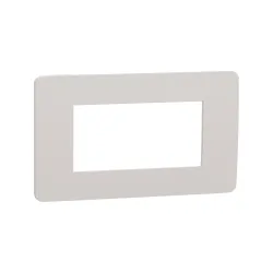 Schneider Electric NU270424, Unica Studio Color, Açık Gri Yüzeyli, Beyaz Kenarlıklı, Çerçeve, 4 Modül