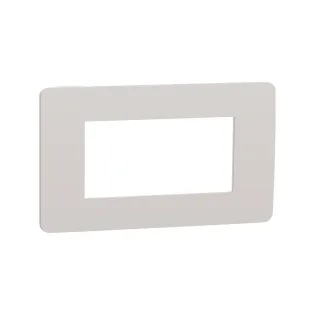 Schneider Electric NU270424, Unica Studio Color, Açık Gri Yüzeyli, Beyaz Kenarlıklı, Çerçeve, 4 Modül