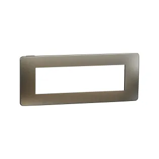 Schneider Electric NU270752M, Unica Studio Color Metal, Bronz Yüzeyli, Antrasit Kenarlıklı, Çerçeve, 7 Modül