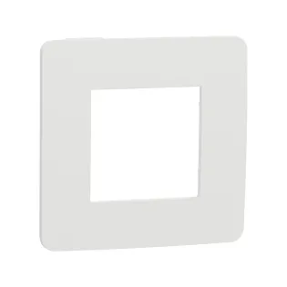 Schneider Electric NU280218, Unica Studio Color, Beyaz Yüzeyli, Beyaz Kenarlıklı, Tekli Çerçeve