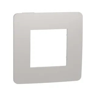 Schneider Electric NU280224, Unica Studio Color, Açık Gri Yüzeyli, Beyaz Kenarlıklı, Tekli Çerçeve