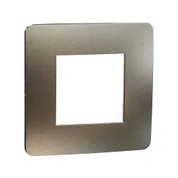 Schneider Electric NU280251M, Unica Studio Color Metal, Bronz Yüzeyli, Krem Kenarlıklı, Tekli Çerçeve