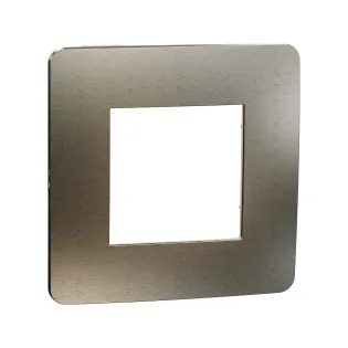 Schneider Electric NU280251M, Unica Studio Color Metal, Bronz Yüzeyli, Krem Kenarlıklı, Tekli Çerçeve