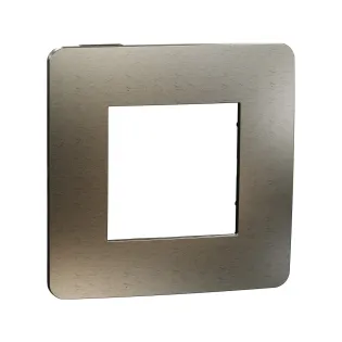 Schneider Electric NU280252M, Unica Studio Color Metal, Bronz Yüzeyli, Antrasit Kenarlıklı, Tekli Çerçeve