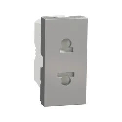 Schneider Electric NU302130, Unica, Alüminyum, Euroamerican Priz, 1 Modül