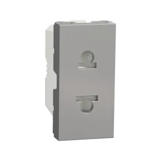 Schneider Electric NU302130, Unica, Alüminyum, Euroamerican Priz, 1 Modül