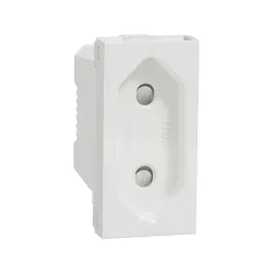 Schneider Electric NU303118, Unica, Beyaz, Topraksız Priz, Çocuk Korumalı, 1 Modül