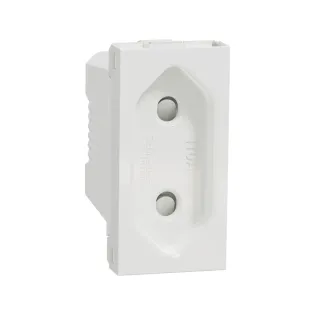 Schneider Electric NU303118, Unica, Beyaz, Topraksız Priz, Çocuk Korumalı, 1 Modül