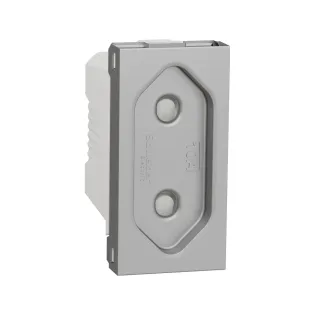 Schneider Electric NU303130, Unica, Alüminyum, Topraksız Priz, Çocuk Korumalı, 1 Modül