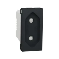 Schneider Electric NU303154, Unica, Antrasit, Topraksız Priz, Çocuk Korumalı, 1 Modül
