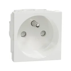 Schneider Electric NU303918, Unica, Beyaz, UPS Priz, Çocuk Korumalı, Vida Bağlantılı, 2 Modül