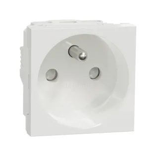 Schneider Electric NU303918, Unica, Beyaz, UPS Priz, Çocuk Korumalı, Vida Bağlantılı, 2 Modül