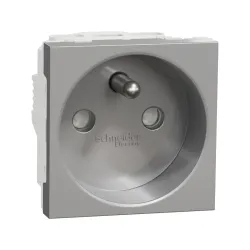 Schneider Electric NU303930, Unica, Alüminyum, UPS Priz, Çocuk Korumalı, Vida Bağlantılı, 2 Modül