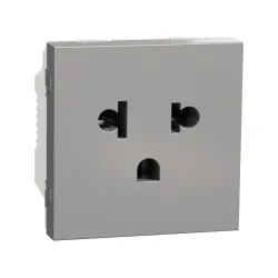 Schneider Electric NU304130, Unica, Alüminyum, Euroamerican Priz, 2 Modül