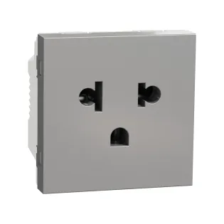Schneider Electric NU304130, Unica, Alüminyum, Euroamerican Priz, 2 Modül