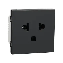 Schneider Electric NU304154, Unica, Antrasit, Euroamerican Priz, 2 Modül