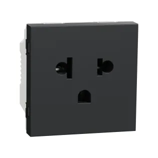 Schneider Electric NU304154, Unica, Antrasit, Euroamerican Priz, 2 Modül