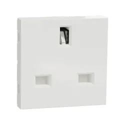 Schneider Electric NU304518, Unica, Beyaz, İngiliz Tipi Topraklı Priz, 2 Modül