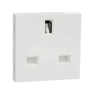 Schneider Electric NU304518, Unica, Beyaz, İngiliz Tipi Topraklı Priz, 2 Modül