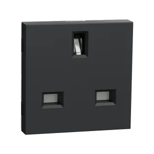 Schneider Electric NU304554, Unica, Antrasit, İngiliz Tipi Topraklı Priz, 2 Modül