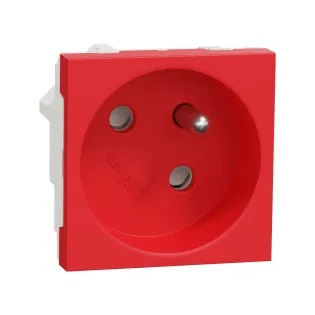 Schneider Electric NU304903, Unica, Kırmızı, UPS Priz, Hızlı Bağlantılı, 2 Modül