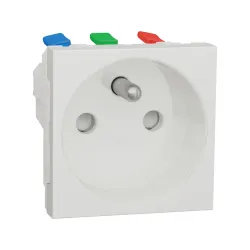 Schneider Electric NU305918, Unica, Beyaz, UPS Priz, Çocuk Korumalı, Hızlı Bağlantılı, 2 Modül