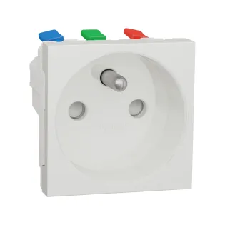 Schneider Electric NU305918, Unica, Beyaz, UPS Priz, Çocuk Korumalı, Hızlı Bağlantılı, 2 Modül