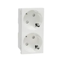 Schneider Electric NU306618, Unica, Beyaz, Topraklı Priz, Çocuk Korumalı, İkili, 4 Modül