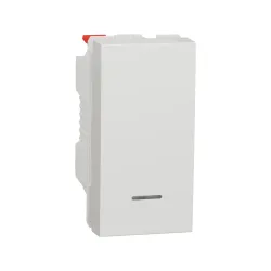 Schneider Electric NU310618N, Unica, Beyaz, Liht Butonu, Işıklı, 1 Modül