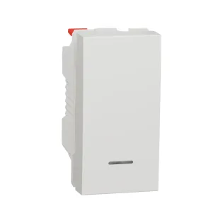 Schneider Electric NU310618N, Unica, Beyaz, Liht Butonu, Işıklı, 1 Modül