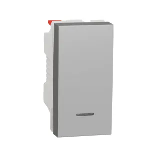 Schneider Electric NU310630N, Unica, Alüminyum, Liht Butonu, Işıklı, 1 Modül