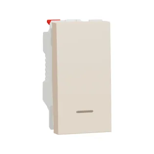 Schneider Electric NU310644N, Unica, Krem, Liht Butonu, Işıklı, 1 Modül