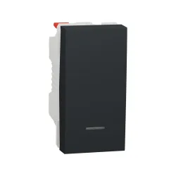 Schneider Electric NU310654N, Unica, Antrasit, Liht Butonu, Işıklı, 1 Modül