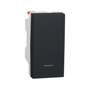 Schneider Electric NU310654N, Unica, Antrasit, Liht Butonu, Işıklı, 1 Modül