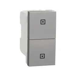 Schneider Electric NU310730SC, Unica, Alüminyum, Jaluzi Kumanda Liht Butonu, 1 Modül