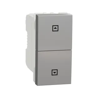 Schneider Electric NU310730SC, Unica, Alüminyum, Jaluzi Kumanda Liht Butonu, 1 Modül