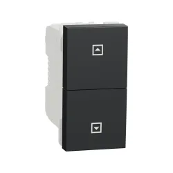 Schneider Electric NU310754SC, Unica, Antrasit, Jaluzi Kumanda Liht Butonu, 1 Modül