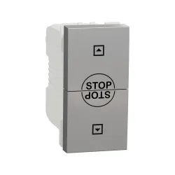 Schneider Electric NU310830SC, Unica, Alüminyum, Jaluzi Kumanda Anahtarı, 10 Amper, 1 Modül