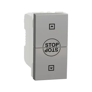 Schneider Electric NU310830SC, Unica, Alüminyum, Jaluzi Kumanda Anahtarı, 10 Amper, 1 Modül